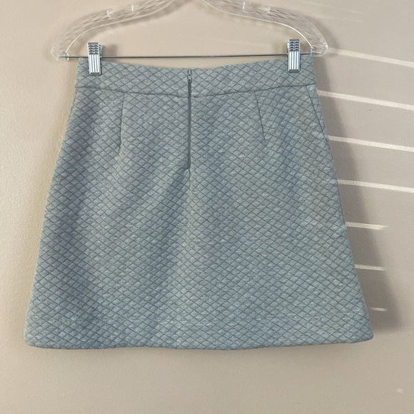 Marine Layer- Light Grey Quilted Mini Skirt Preppy Classic - Picture 5 of 6